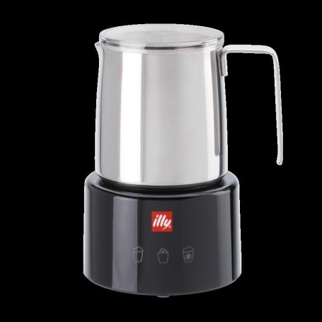 illy - Melkschuimer zwart/RVS (23760)
