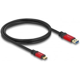 Delock USB 10 Gbps Kabel USB Typ-A Stecker 1 m rot Metall