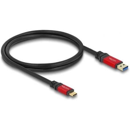 Delock USB 10 Gbps Kabel USB Typ-A Stecker 1 m rot Metall