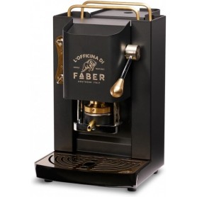Faber Pro Deluxe Macchina da Caffè Cialde 44mm Mat Black Ottone
