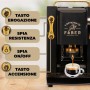 Faber Pro Deluxe Macchina da Caffè Cialde 44mm Mat Black Ottone