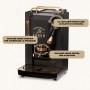 Faber Pro Deluxe Macchina da Caffè Cialde 44mm Mat Black Ottone