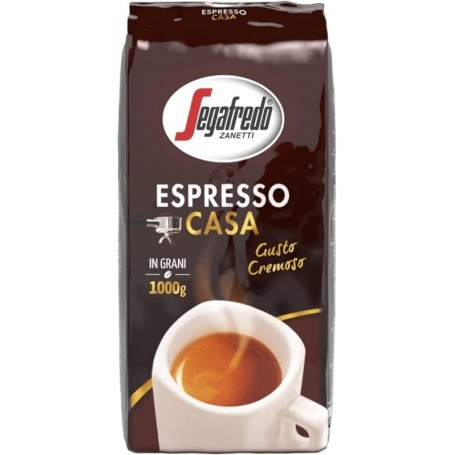 Segafredo Zanetti Espresso Casa – Grain entier 1 kg – Convient pour toutes les spécialités de café italiennes – Torréfaction moyenne, pleine saveur avec notes de chocolat