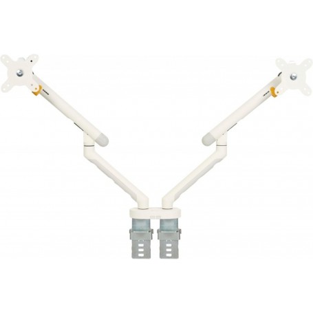 BakkerElkhuizen - Support d'écran BE Flexible Dual - Support pour 2 moniteurs - pour écran 10 Mors 27" - Hauteur réglable - Blanc