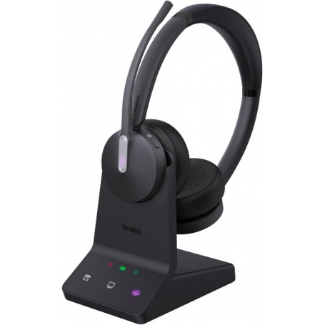  WH64 Dual Teams Casque sans Fil Arceau Bureau/Centre d'appels Micro-USB Bluetooth Noir