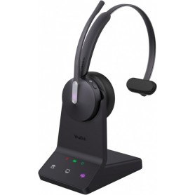  WH64 Mono Teams Casque avec Station de Base – Idéal pour Microsoft Teams, Design Confortable à Une Oreille, réduction du Bruit, Port USB