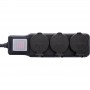 InLine® Outdoor Power Strip, 3 Port Type F German, IP44, with power-switch, 3m