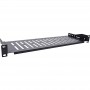 InLine® 19\" shelf, 150mm, 10kg, 1U, RAL 9005 black