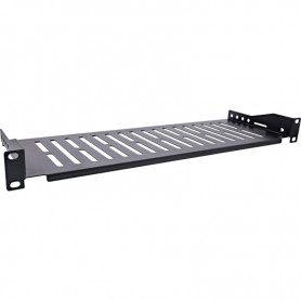 InLine® 19\" shelf, 150mm, 10kg, 1U, RAL 9005 black