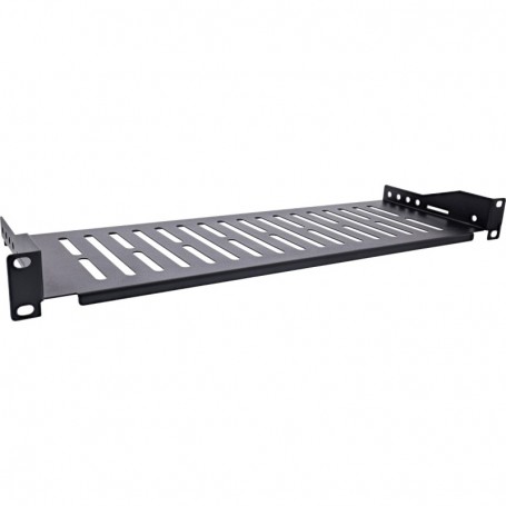 InLine® 19\" shelf, 150mm, 10kg, 1U, RAL 9005 black