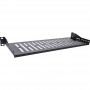 InLine® 19\" shelf, 150mm, 10kg, 1U, RAL 9005 black