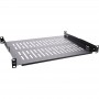 InLine® 19\" shelf, 350mm, 50kg, 1U, RAL 9005 black