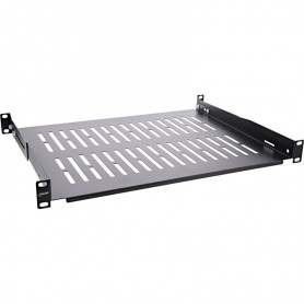 InLine® 19\" shelf, 350mm, 50kg, 1U, RAL 9005 black