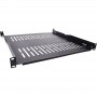 InLine® 19\" shelf, 450mm, 50kg, 1U, RAL 9005 black
