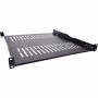 InLine® 19\" shelf, 450mm, 50kg, 1U, RAL 9005 black