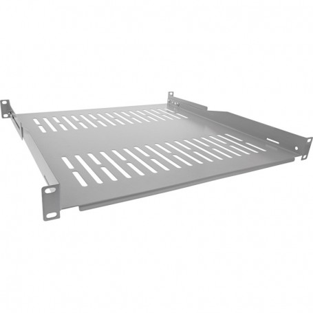 InLine® 19\" shelf, 450mm, 50kg, 1U, RAL 7035 grey