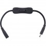 InLine® DC cable with Switch, DC male/female 4.0x1.7mm, AWG 18, black, 0.20m