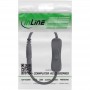 InLine® DC cable with Switch, DC male/female 4.0x1.7mm, AWG 18, black, 0.20m