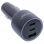 InLine® USB car power adapter Power Delivery, 2x USB-C + QC USB-A, black