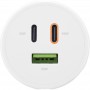 InLine® USB PD power supply, GaN charger, 3-port, Dual USB-C + USB-A, 65W, white