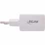 InLine® USB power supply, charger USB-A + USB-C, 33W, PD + QC, white