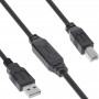 InLine® USB 2.0 active cable, USB-A male to USB-B male, 10m