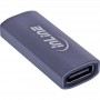 InLine® USB4 adapter, USB-C female/female, aluminium, grey