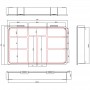 InLine® Small Components Box, 9 compartments, 290x185x45mm, orange