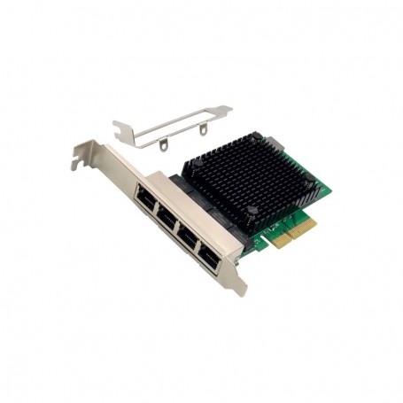 InLine® Quad Gigabit network card, 4x RJ45 2.5Gb/s, PCIe x4, incl. LP bracket