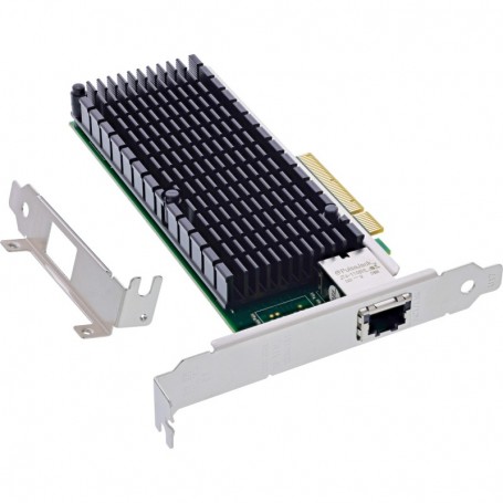 InLine® 10-Gigabit network card, 1x RJ45 10Gb/s, PCIe x8, incl. LP bracket
