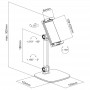 InLine® Tablet desk holder with stand, up to 12.9\", black