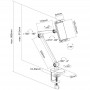 InLine® Tablet holder with table clamp, up to 12.9\", black