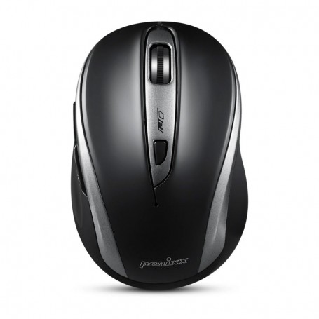 Mouse, Perixx PERIMICE-721 IB wireless ergonomic mouse, 5-button, silver/black
