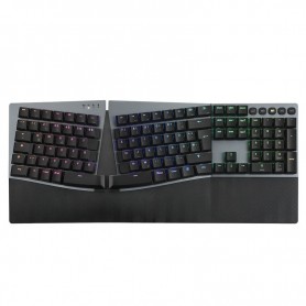 Perixx PERIBOARD-835 BR DE, wireless RGB illuminated ergo mechanical keyboard