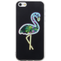 Coque rigide souple holographique Flamingo pour iPhone 5/5S/SE