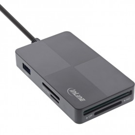 InLine® USB 3.2 Multi Cardreader Hub, SD/TF/MS/XD/CF, 3-port USB-A, Dual