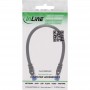 InLine® Patch cable armoured, U/FTP, Cat.6A, black, 0.3m
