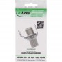 InLine® Keystone installation adapter, 2x F sockets, metal version