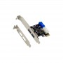 InLine® 2+2ports USB 3.2 Gen.1 host controller, PCIe, w/SATA power + LP bracket