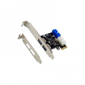 InLine® 2+2ports USB 3.2 Gen.1 host controller, PCIe, w/SATA power + LP bracket