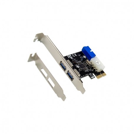 InLine® 2+2ports USB 3.2 Gen.1 host controller, PCIe, w/SATA power + LP bracket