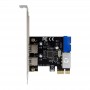 InLine® 2+2ports USB 3.2 Gen.1 host controller, PCIe, w/SATA power + LP bracket