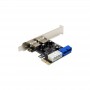 InLine® 2+2ports USB 3.2 Gen.1 host controller, PCIe, w/SATA power + LP bracket
