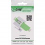 InLine® Fiber optical Keystone Snap-in adaptor white, duplex LC/LC, SM, green