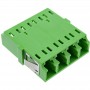 InLine® fibre optic coupler, quad LC/LC, singlemode, green, ceramic sleeve