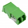 InLine® Fiber Optical Adapter Duplex LC/LC SM Ceramic Sleeve green ext. shutter