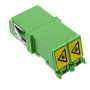 InLine® Fiber Optical Adapter Duplex LC/LC SM Ceramic Sleeve green ext. shutter