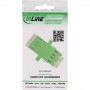 InLine® Fiber Optical Adapter Duplex LC/LC SM Ceramic Sleeve green with flange