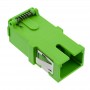 InLine® Fibre optic adapter, simplex SC/SC, SM, ceramic, with shutter, green