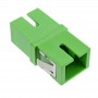 InLine® Fibre optic adapter, simplex SC/SC, SM, ceramic, internal shutter, green